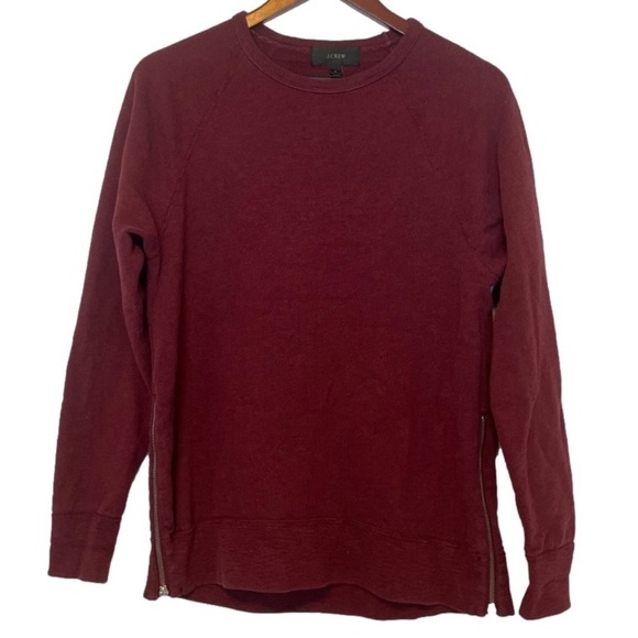 J. Crew Crewneck Sweater Maroon Color Size Small - Picture 1 of 8